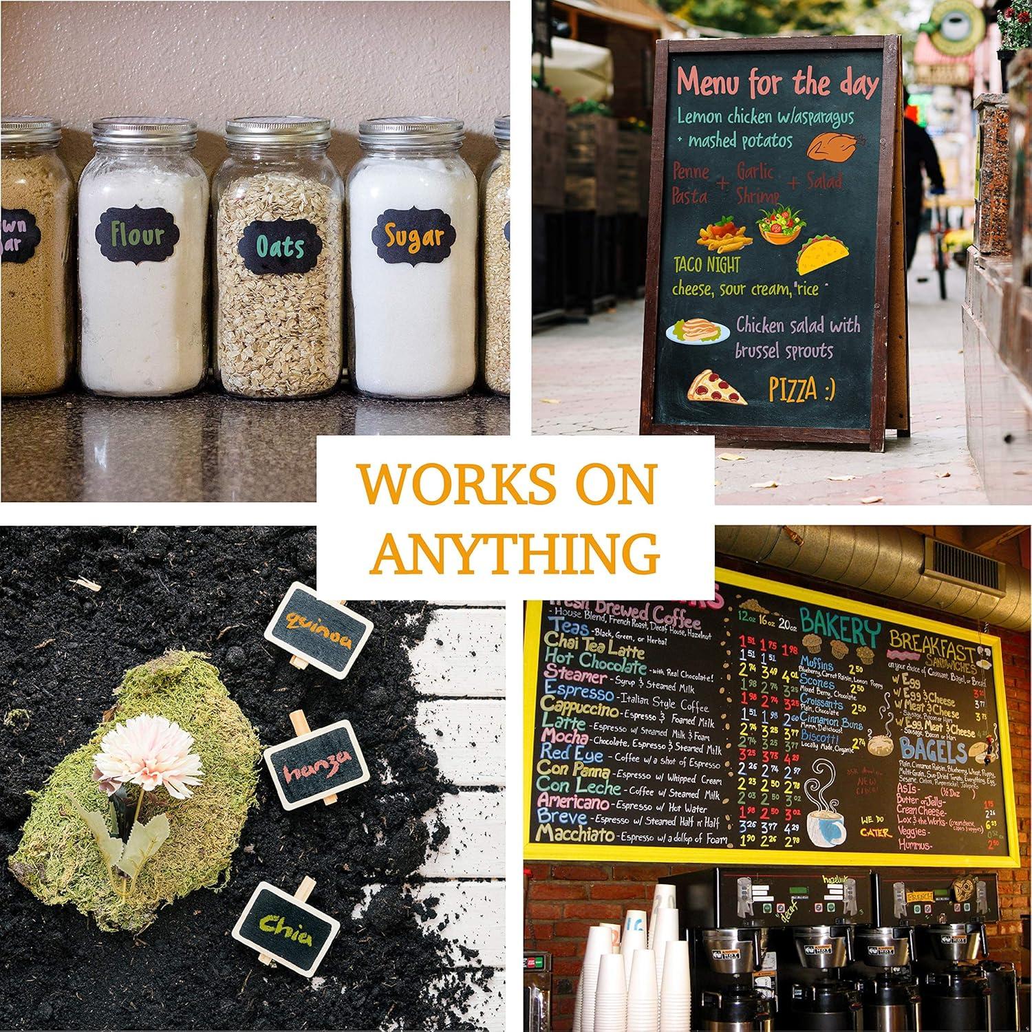 imageCHALKY CROWN Liquid Chalk Markers  Dry Erase Marker Pens  Chalk Markers for Chalkboards Signs Windows Blackboard Glass  Reversible Tip 8 Pack Vintage 6mm