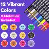 imageCHALKY CROWN  3mm Acrylic Paint Markers Acrylic Paint Pens for Rock Painting Stone Ceramic Glass Wood  12 Pack6mm  12 Pack