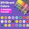 imageCHALKY CROWN  3mm Acrylic Paint Markers Acrylic Paint Pens for Rock Painting Stone Ceramic Glass Wood  12 Pack6mm  24 Pack