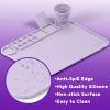 imageCHALKY CROWN  Silicone Art Mat with Cup for Crafts  Silicone Painting Mat  Thick Large Artist Mat with Cup ampamp Raised Edge for Painting 177quotx137quot  BluePurple