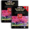 imageCHALKY CROWN  Watercolor Paper Pad  Water Color Paper Sketch Book  Large Paper for Artists White  Pack of 2 64 Sheets2 Pack