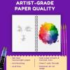imageCHALKY CROWN  Watercolor Paper Pad  Water Color Paper Sketch Book  Large Paper for Artists White  Pack of 2 64 Sheets3 Pack