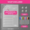imageCHALKY CROWN Acrylic Magnetic Weekly Planner for Fridge  Menu Board for Kitchen with 8 Magnetic Markers  Weekly Meal Planner for Fridge with Grocery List ampamp Notepad  Menu Planner 145x1021 Pack
