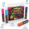 imageCHALKY CROWN Jumbo Liquid Chalk Markers  Bold Chalk Pens for Chalkboards Glass Signs  Square Reversible Tip 15mm 8 Pack