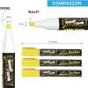 imageCHALKY CROWN Liquid Chalk Marker Pen  White Drawing Chalk  Chalkboard Markers for Chalkboard Signs Windows Blackboard Glass  6mm Reversible Tip 5 PackYellow