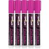 imageCHALKY CROWN Liquid Chalk Marker Pen  White Drawing Chalk  Chalkboard Markers for Chalkboard Signs Windows Blackboard Glass  6mm Reversible Tip 5 PackPink