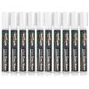 imageCHALKY CROWN Liquid Chalk Marker Pen  White Drawing Chalk  Chalkboard Markers for Chalkboard Signs Windows Blackboard Glass  6mm Reversible Tip 5 PackWhite