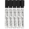 imageCHALKY CROWN Liquid Chalk Marker Pen  White Drawing Chalk  Chalkboard Markers for Chalkboard Signs Windows Blackboard Glass  6mm Reversible Tip 5 PackBlack