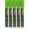 imageCHALKY CROWN Liquid Chalk Marker Pen  White Drawing Chalk  Chalkboard Markers for Chalkboard Signs Windows Blackboard Glass  6mm Reversible Tip 5 PackGreen
