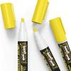 imageCHALKY CROWN Liquid Chalk Marker Pen  White Drawing Chalk  Chalkboard Markers for Chalkboard Signs Windows Blackboard Glass  6mm Reversible Tip 5 PackYellow