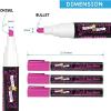 imageCHALKY CROWN Liquid Chalk Marker Pen  White Drawing Chalk  Chalkboard Markers for Chalkboard Signs Windows Blackboard Glass  6mm Reversible Tip 5 PackPink