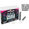 imageCHALKY CROWN Liquid Chalk Marker Pen  White Drawing Chalk  Chalkboard Markers for Chalkboard Signs Windows Blackboard Glass  6mm Reversible Tip 5 PackWhite