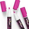 imageCHALKY CROWN Liquid Chalk Marker Pen  White Drawing Chalk  Chalkboard Markers for Chalkboard Signs Windows Blackboard Glass  6mm Reversible Tip 5 PackPink