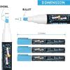 imageCHALKY CROWN Liquid Chalk Marker Pen  White Drawing Chalk  Chalkboard Markers for Chalkboard Signs Windows Blackboard Glass  6mm Reversible Tip 5 PackBlue