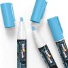 imageCHALKY CROWN Liquid Chalk Marker Pen  White Drawing Chalk  Chalkboard Markers for Chalkboard Signs Windows Blackboard Glass  6mm Reversible Tip 5 PackBlue