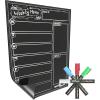 imageCHALKY CROWN Magnetic Dry Erase Menu Board for Fridge Includes 4 Liquid Chalk Markers  Weekly Meal Planner Blackboard Grocery List ampamp Notepad for Kitchen Refrigerator  Chalkboard MagnetWeekly Meal Planner