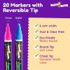 imageLiquid Chalk Markers for Blackboards  Bold Color Dry Erase Marker  Chalk Markers for Chalkboard Signs Windows Blackboard Glass  6mm Reversible Tip 8 Pack  24 Chalkboard Labels Included6mm  20 Pack