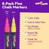 imageLiquid Chalk Markers for Blackboards  Bold Color Dry Erase Marker  Chalk Markers for Chalkboard Signs Windows Blackboard Glass  6mm Reversible Tip 8 Pack  24 Chalkboard Labels Included1mm  8 Pack