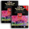 imageCHALKY CROWN  Watercolor Paper Pad  Water Color Paper Sketch Book  Large Paper for Artists White  Pack of 2 64 Sheets2 Pack