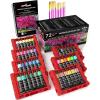 imageCHALKY CROWN 82 Piece Watercolor Paint Set for Kids  72 Watercolor Tubes Paper Pad 10 Brushes  Kids Watercolor Paint Kit