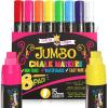 imageCHALKY CROWN Jumbo Liquid Chalk Markers  Bold Chalk Pens for Chalkboards Glass Signs  Square Reversible Tip 15mm 8 Pack