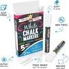 image:imageCHALKY CROWN Bold Liquid Chalk Markers 8 Pack amp White Chalk Markers 5 Pack  Dry Erase Pens for Chalkboards Signs Windows Blackboard amp More  With Reversible Tip