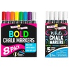 image:imageCHALKY CROWN Bold Liquid Chalk Markers 8 Pack amp White Chalk Markers 5 Pack  Dry Erase Pens for Chalkboards Signs Windows Blackboard amp More  With Reversible Tip