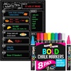 image:imageCHALKY CROWN Magnetic Dry Erase Menu Board for Fridge Weekly Meal Planner Blackboard amp Bold Liquid Chalk Markers 8 Pack  Dry Erase Marker Pens for Chalkboards Signs Windows Glass Mirrors amp more